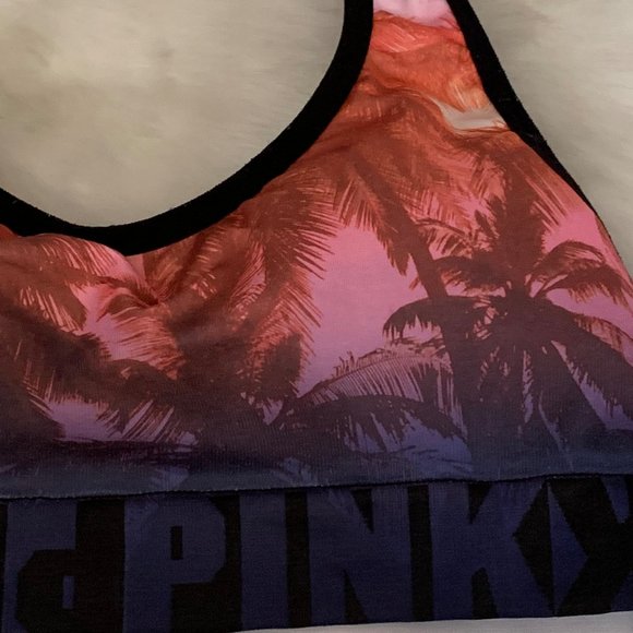 NWOT Victoria's Secret Pink Halter Sports Bra, Med - Picture 3 of 7